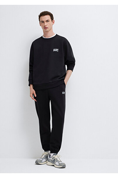 Mavi Schwarze Jogginghose mit Logo-Print 0010207-900