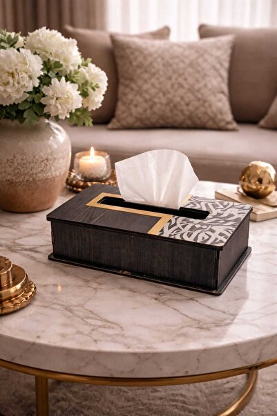 LAZORİAE Cutie de șervețele din lemn