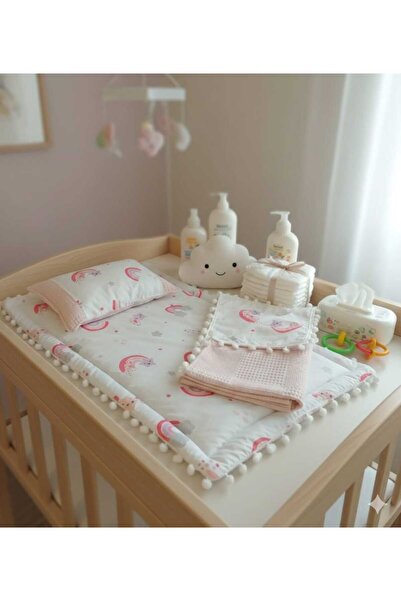 Wenaris طقم حفاضات أطفال مع بطانية، وسادة، وسادة أطفال، حديثي الولادة، مهد، م...