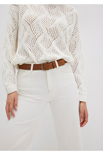 Mavi Brauner Wildledergürtel 196259-25818