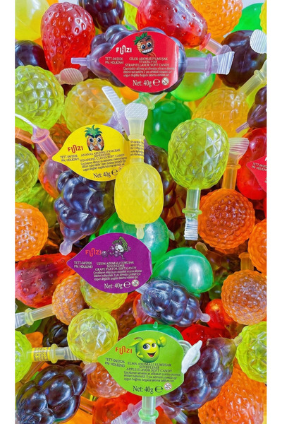 leo butik Funzi Karışık Meyve Aromalı Kaliteli Yenilebilir 4 Adet Jole Eğlenc...