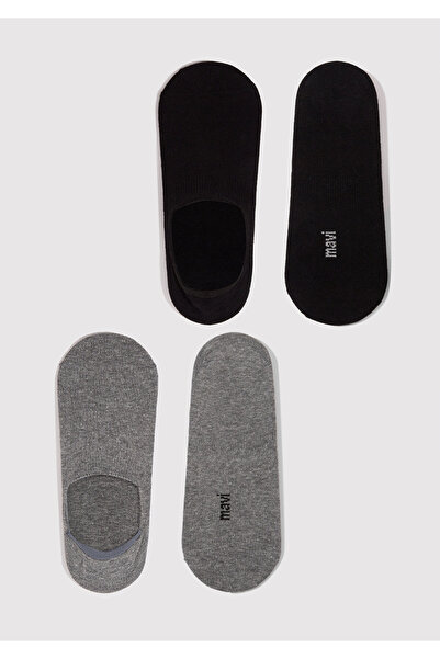 Mavi 2 Pack Black Gray Ballerina Socks 092594-900