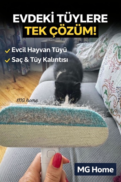VENON Çok Fonksiyonlu Fırça - Evcil Hayvan Kedi Köpek Koltuk Halı Tüy Alma Fı...