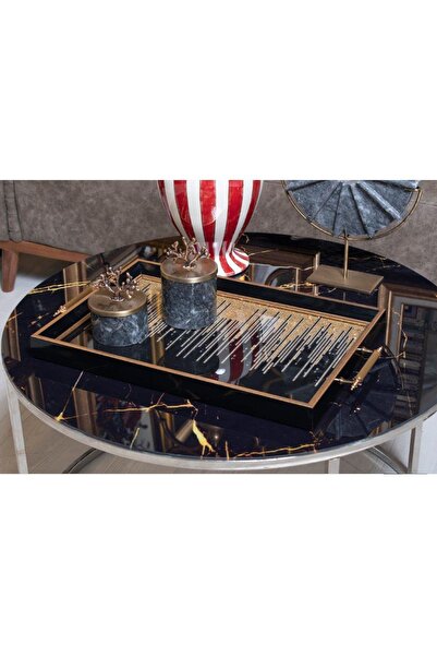 PINALE ART Lüx Nişan Yüzük Çeyizlik Çay Kahve Tepsi