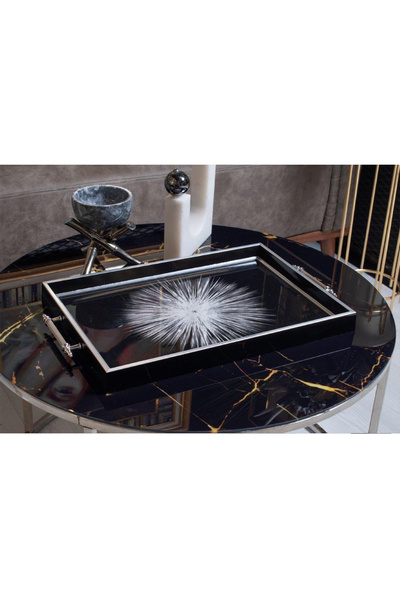 PINALE ART Lüx Nişan Yüzük Çeyizlik Çay Kahve Tepsi