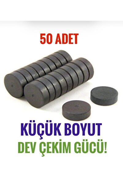 Sermet Süs Dünyası 50 Adet Mıknatıs 14x3 Mm Yuvarlak Extra Güçlü Mıknatıs-magnet