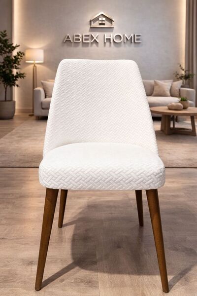 ABEX Mutfak Sandalye Kılıfı-Büyük Oval Likrali Tam Saran Yıkanabilir Lastikli...