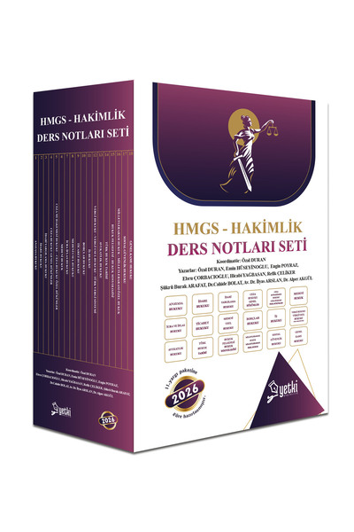 Yetki Yayıncılık Yetki 2026 Hmgs Ve Hakimlik Ders Notu Seti Güncel Baskı