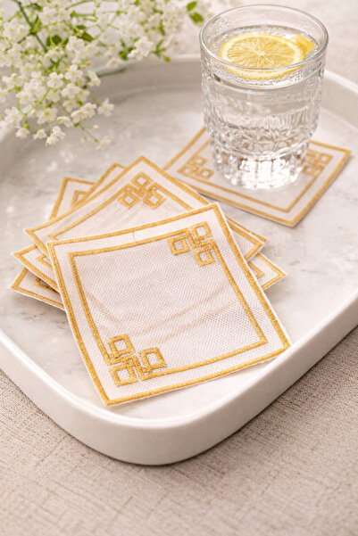 ZORENSA Sunumluk Kokteyl Peçete tela kumaş 6'Lı