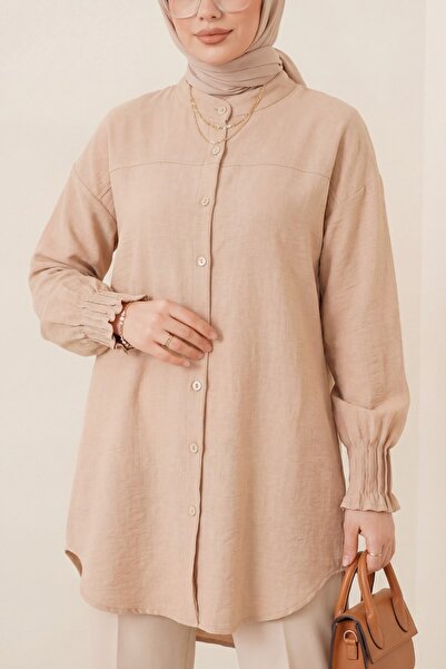 MissRunin Рукав манжета драпірований овальний виріз сорочка