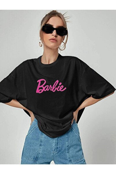 ROOSTER GOLD Barbie Yazılı Oversize T-shirt