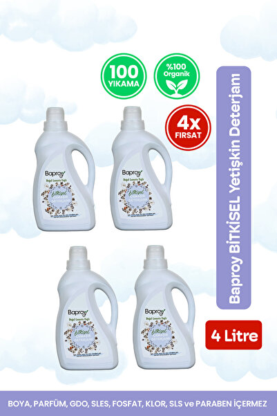 Baproy Bitkisel Çamaşır Detarjanı Doğal Lavanta Kokulu 4 Litre %30 Güçlendiri...