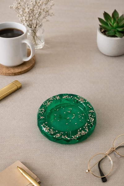 Handmade منفضة سجائر إيبوكسي مصنوعة يدويًا