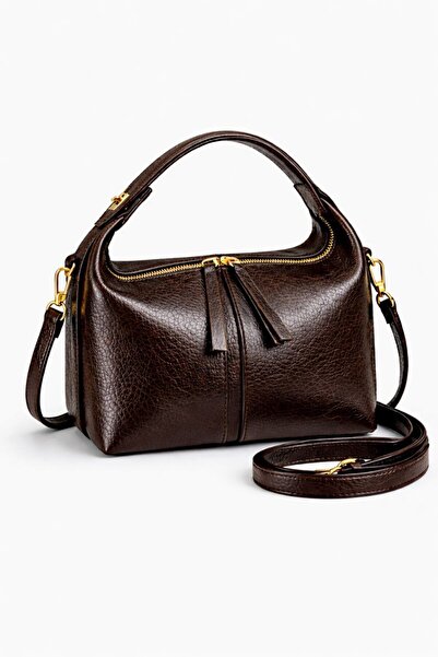 ÇANTAM GELSİN geantă de mână și de umăr pentru femei, cafea amară