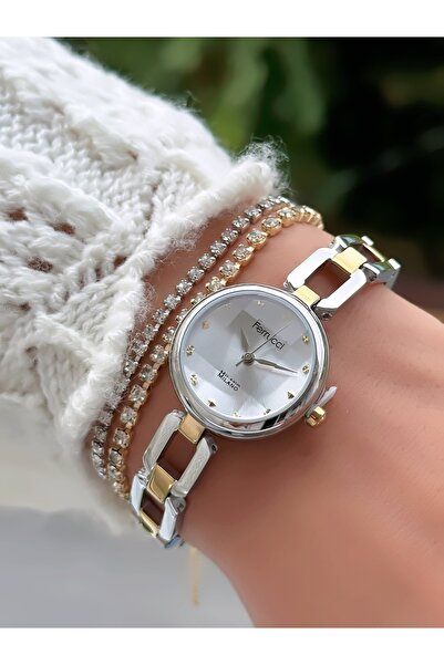 Ferrucci Çelik Zincir Kordon Minimal Kasa Kadın Kol Saati 3 Atm Su Geçirmez 2...