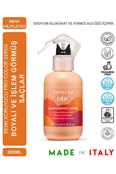 Inebrya Color Perfect Locker Renk Sabitleyici Sprey 200 ml | Boyalı Saçlara C...