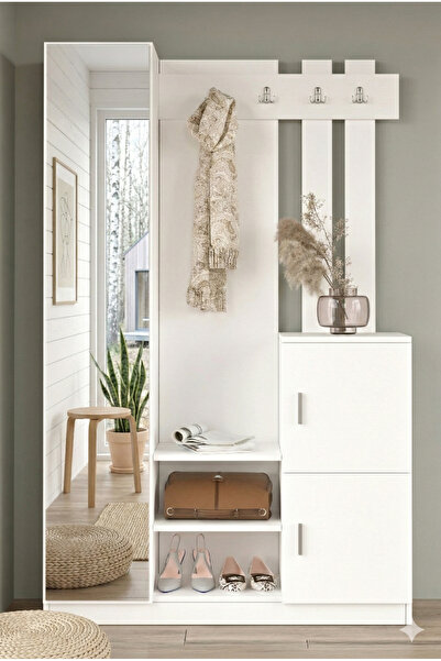 Yurudesign Roger Vestiyer Portmanto Ayakkabılık Beyaz Dd7-w