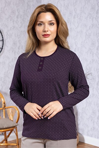 Mutlu City Γυναικείο νέο μοντέλο υψηλής ποιότητας μπλούζα με στρογγυλή λαιμόκ...