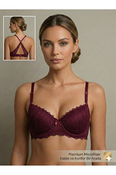 Lavint Homewear Sutien SIRTI CROSS cu dantelă pernuțe, umplut, tip plumă