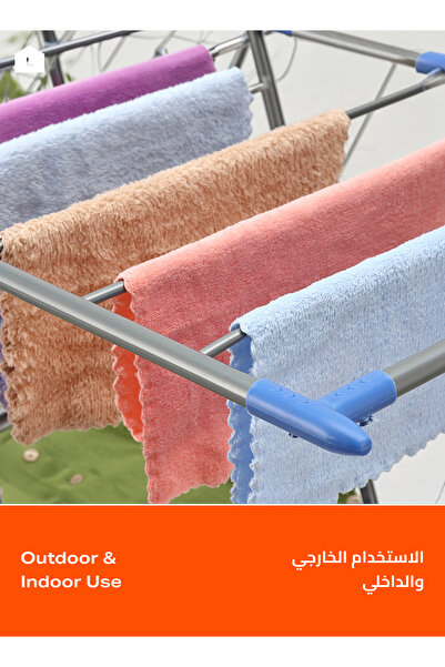 Lawazim Folding Clothes Drying Rack 2 Tier 160x60x100cm Foldable Laundry Stand