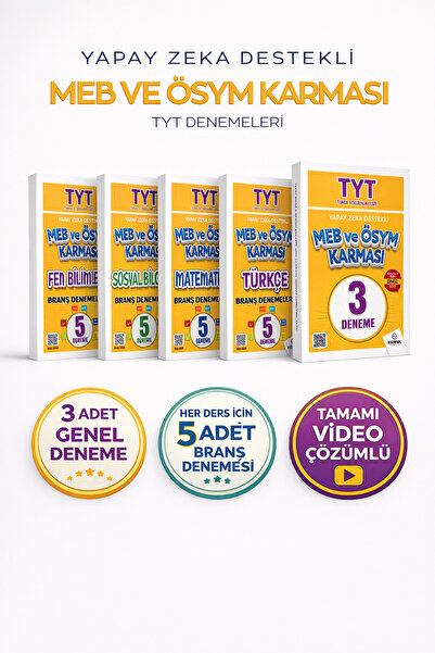 Kurul Yayıncılık 2026 TYT Yapay Zeka Destekli MEB ve ÖSYM Karması Denemeleri ...