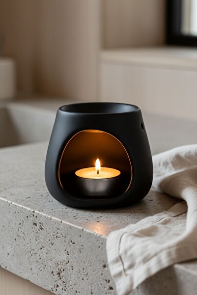 STELLIUM Seramik Buhurdanlık Mat Siyah