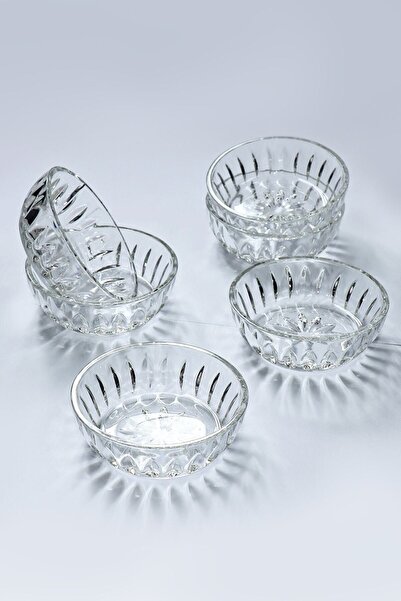 Rayan Elif Sade 6 Piece Glass Turkish Delight Bowl