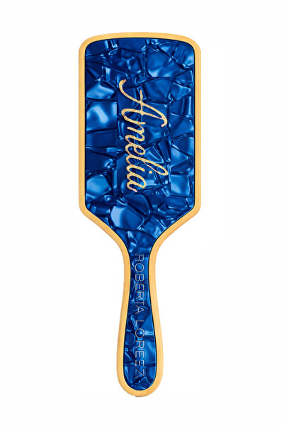 Roberta Lorenz Lacivert Özel kreasyon Bambu Tarak ( İSME ÖZEL ]