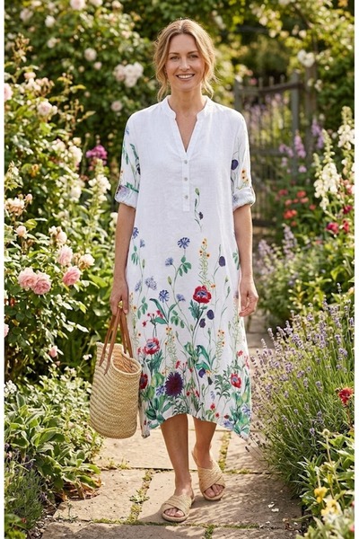 AYASOFYA OTANTIK Rochie de damă, italiană, albă, cu paiete, cu guler cu nastu...