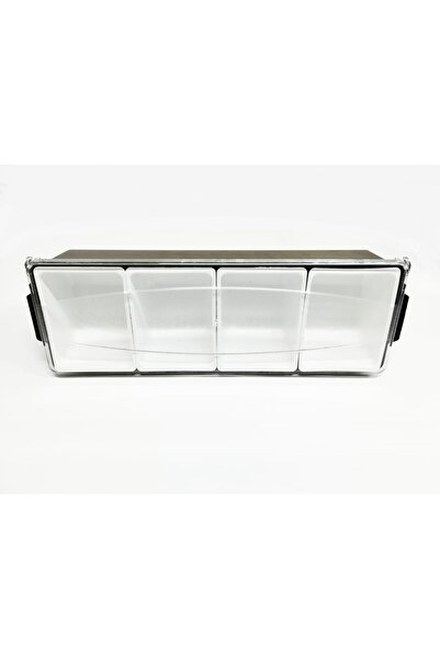 Genel Markalar Bar Konteynır Kapaklı Sunumluk 6 Gözlü Policarbon