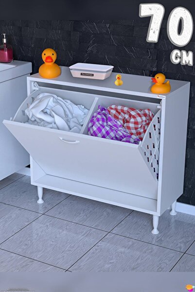 Modilayn Söke Çamaşır Sepetli Çok Amaçlı Banyo Dolabı 14 Farklı Renk Seçeneği