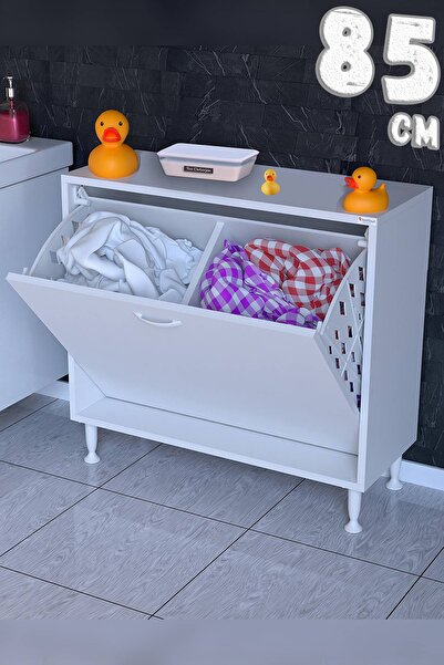 Modilayn Söke Çamaşır Sepetli Çok Amaçlı Banyo Dolabı 14 Farklı Renk Seçeneği