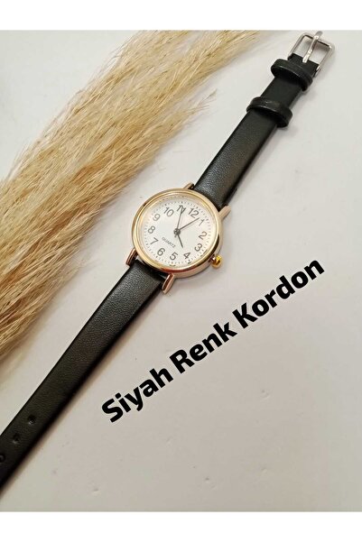 LA BOSS Vintage Design Black Color Strap Gold Case - Numerical Women's Wristw...