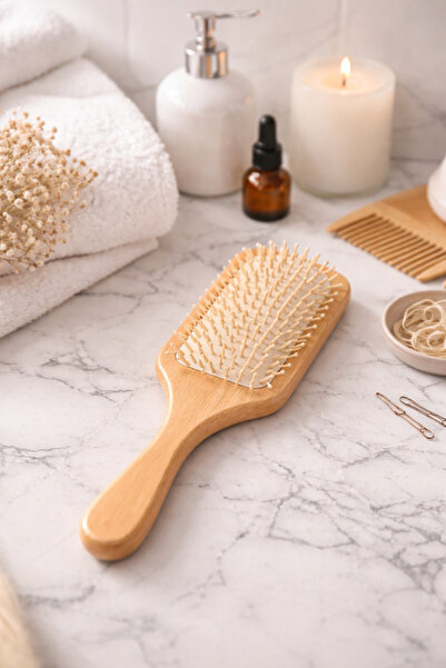 Wellasya %100 Bambu Yetişkin Saç Tarağı