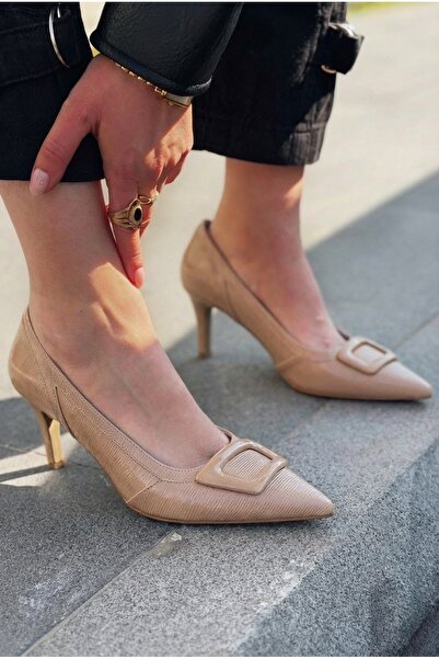 I Love Shoes Finrel Stiletto Nude Rugan Toka Detaylı