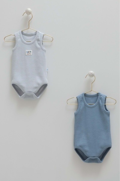 Caramell Basic Kaşkorse Sleeveless Double Body Blue