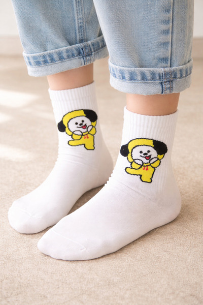 çorapdunyam 1 ζευγάρι Bts Chimmy Emoji αρωματισμένες κάλτσες τένις κολεγίου