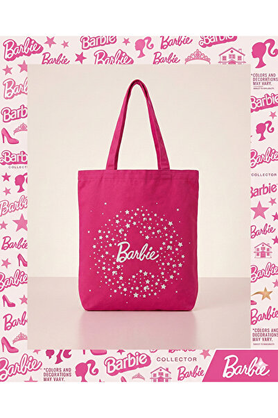 Space License Τσάντα από ύφασμα γαμπαρντίνας σε ροζ απόχρωση Barbie με αστέρια