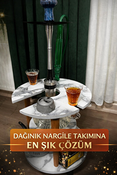 Dnz Nargile sehpası, tekerlekli nargile sehpası tutacağı