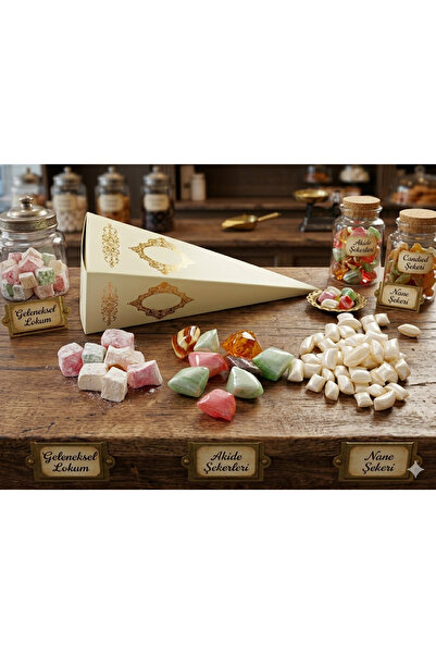 ŞEKERCİYAŞAR Krem Kutulu Kuş Lokumlu Mevlüt Şekeri 50 Adet