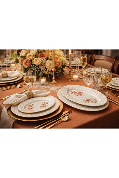 EBRULİEMAYE İnci İkili Kayık Tabak Seti Salata Tabağı