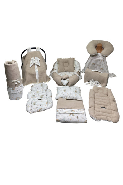 Happy Baby Dikiş Atölyesi 13’lü Babynest Puset Örtüsü Alt Açma Emzirme Yastığ...