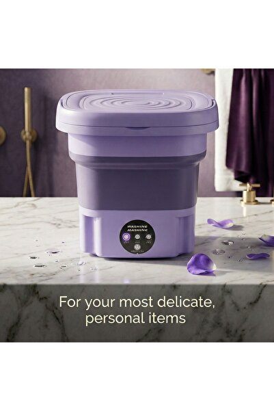 Denx 11L Foldable Mini Washer: Spin dry, ultrasonic cleaning, sterilization, ...