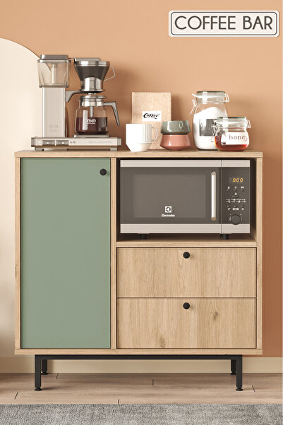 Yurudesign Royce Serisi Kahve Köşesi Çok Amaçlı Dolap Mutfak Dolabı Sepet-Ihl...