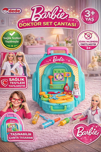 Fen Toys-Dede Doktor Set Kız Çocuk Sırt Çantası Turkuaz – Aksesuarlı Eğitici ...