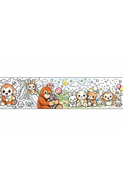Erzi Coloring Book Punch Monkey Roll 4 Meters Length 45 cm Width