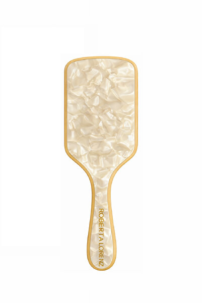 Roberta Lorenz مشط من خشب البامبو الفاخر ذو لمعة لؤلؤية 25 سم