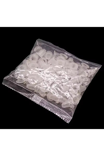 BİOMASER İğneye zarar vermeyen Kalıcı Makyaj Boya Potası Silikon S Boy 100 Adet