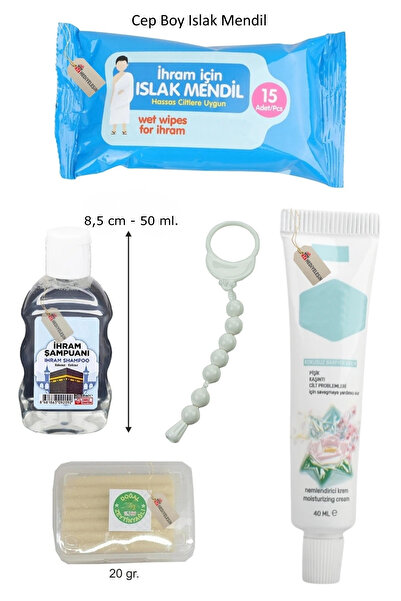 Hediyeleşin 5'li İhram Temizlik Seti, Hac ve Umre İçin - 3 SET