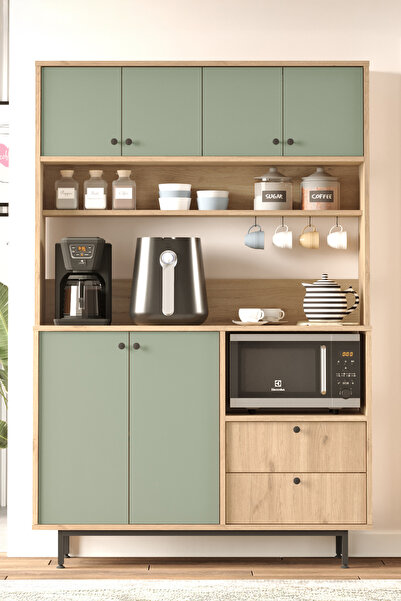 Yurudesign Royce Serisi Kahve Köşesi Çok Amaçlı Dolap Mutfak Dolabı Sepet-Ihl...